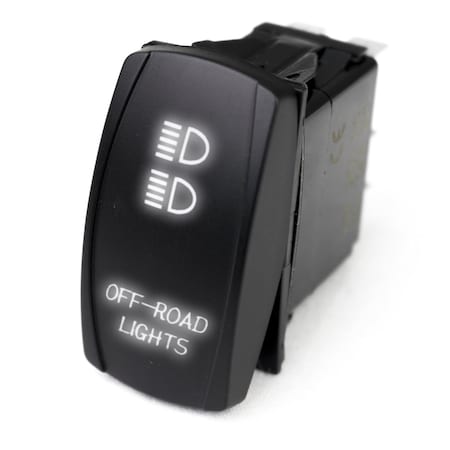Race Sport Led Rocker Switch W/ White Led Radiance (Off-Road Lights) RSLJ11W